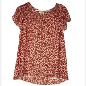 MAX STUDIO FLORAL PRINT BOHO BLOUSE SIZE XS